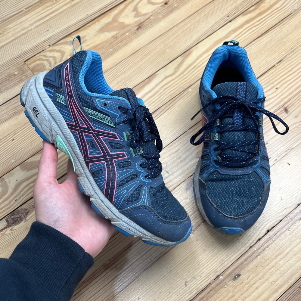 ASICS‎ Gel-Venture 7 Womens Trail Running Shoes Navy Pink hiking casual Size 7